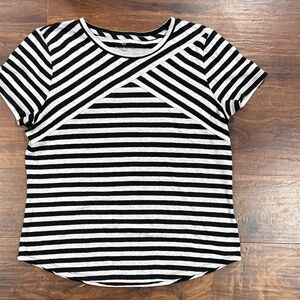 Talbots Monochrome Striped Short Sleeve Tee